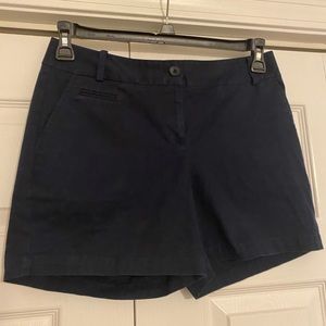 Talbots navy flat front chino shorts sz 4p